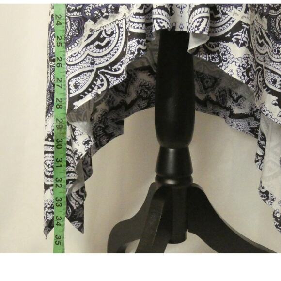 World Unity Women's Blouse Large Tunic Artsy Asymetrical Crochet - Picture 4 of 8